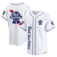 Personalized Pabst Blue Ribbon White Baseball Jersey