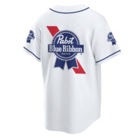 Personalized Pabst Blue Ribbon White Baseball Jersey