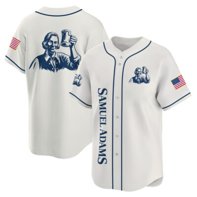 Personalized Samuel Adams USA Flag Baseball Jersey