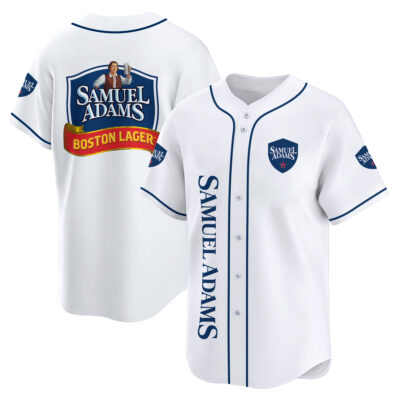 Personalized Samuel Adams White Baseball Jersey