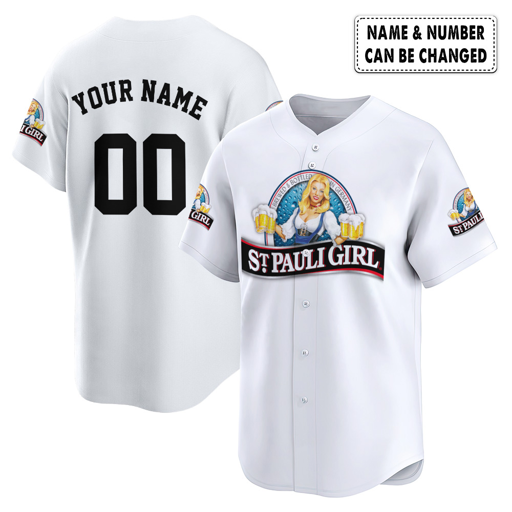 Personalized St Pauli Girl Baseball Jersey