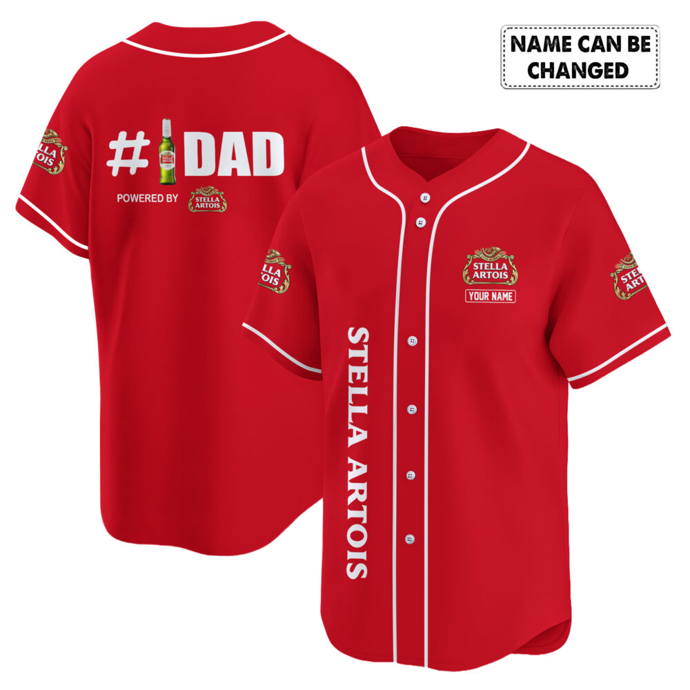 Personalized Stella Artois Happy Father's Day Baseball Jersey