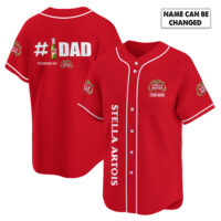 Personalized Stella Artois Happy Father's Day Baseball Jersey