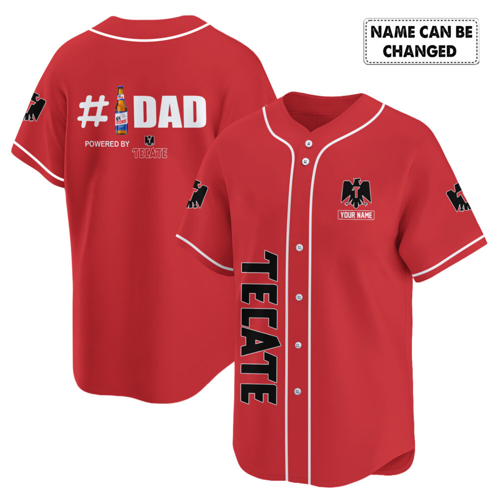 Personalized Tecate Happy Father's Day Baseball Jersey