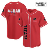Personalized Tecate Happy Father's Day Baseball Jersey