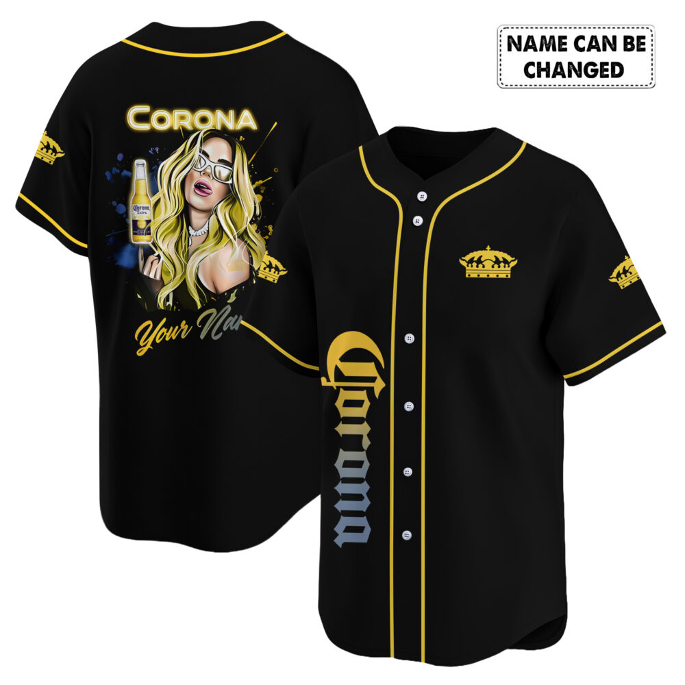 Personalized The Girl Like Corona Extra Baseball Jersey