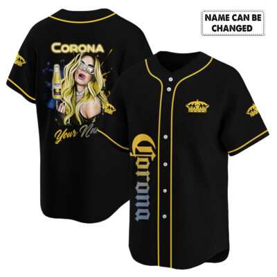 Personalized The Girl Like Corona Extra Baseball Jersey