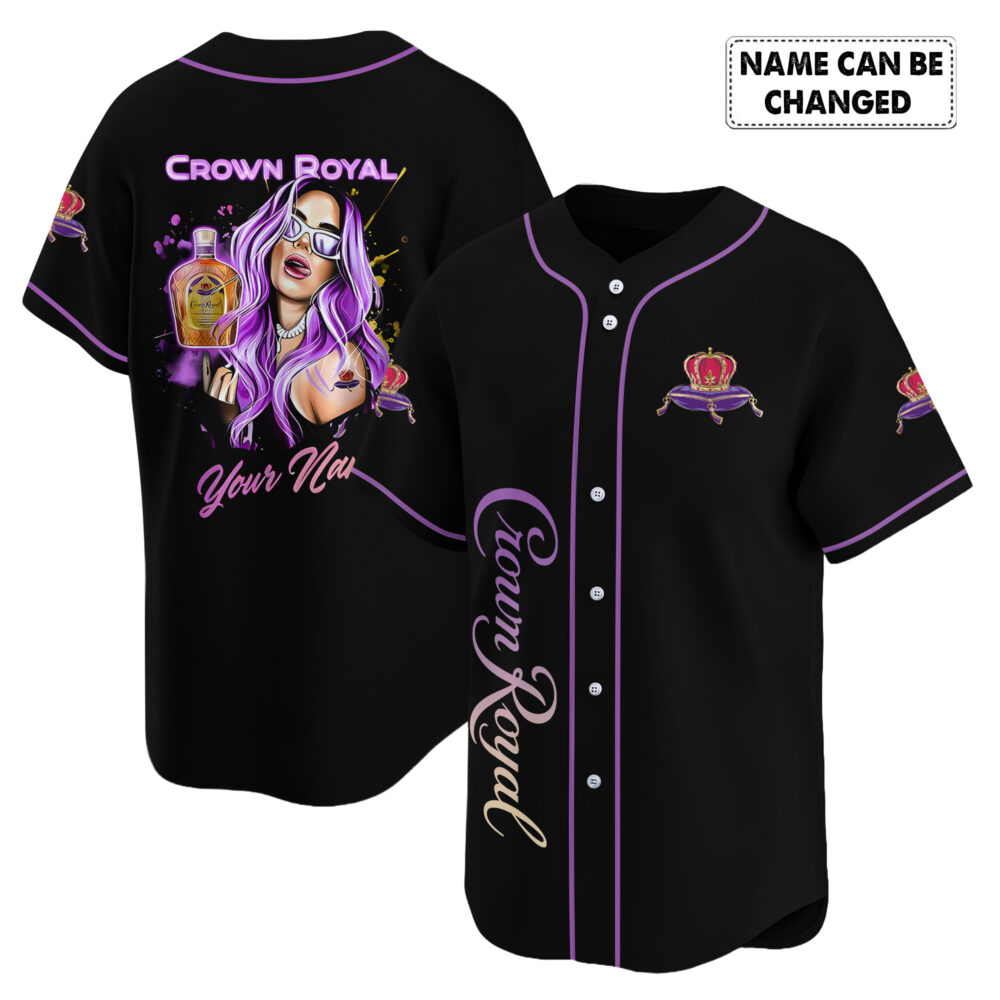 Personalized The Girl Like Crown Royal Baseball Jersey