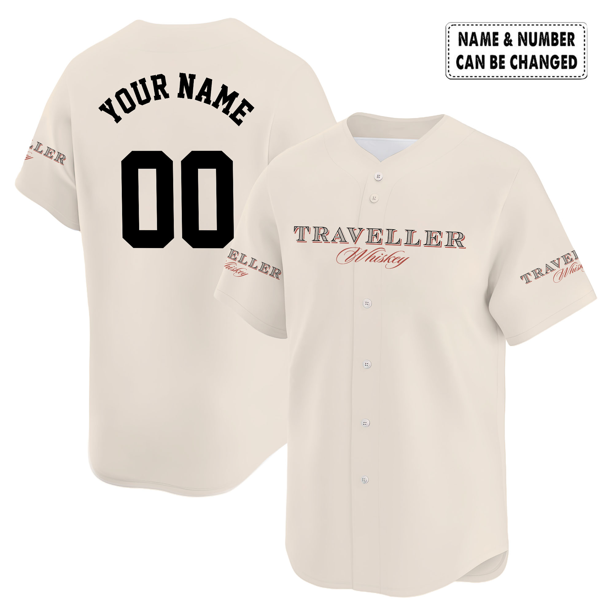 Personalized Travelers whiskey Baseball Jersey