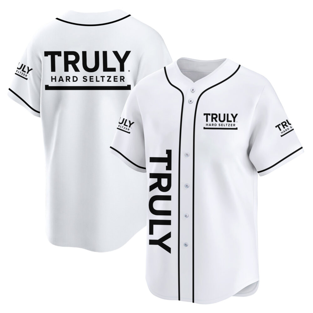 Personalized Truly Hard Seltzer White Baseball Jersey Personalized Truly Hard Seltzer White Baseball Jersey