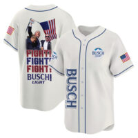 Personalized Trump Fight Fight Fight Busch Light Baseball Jersey