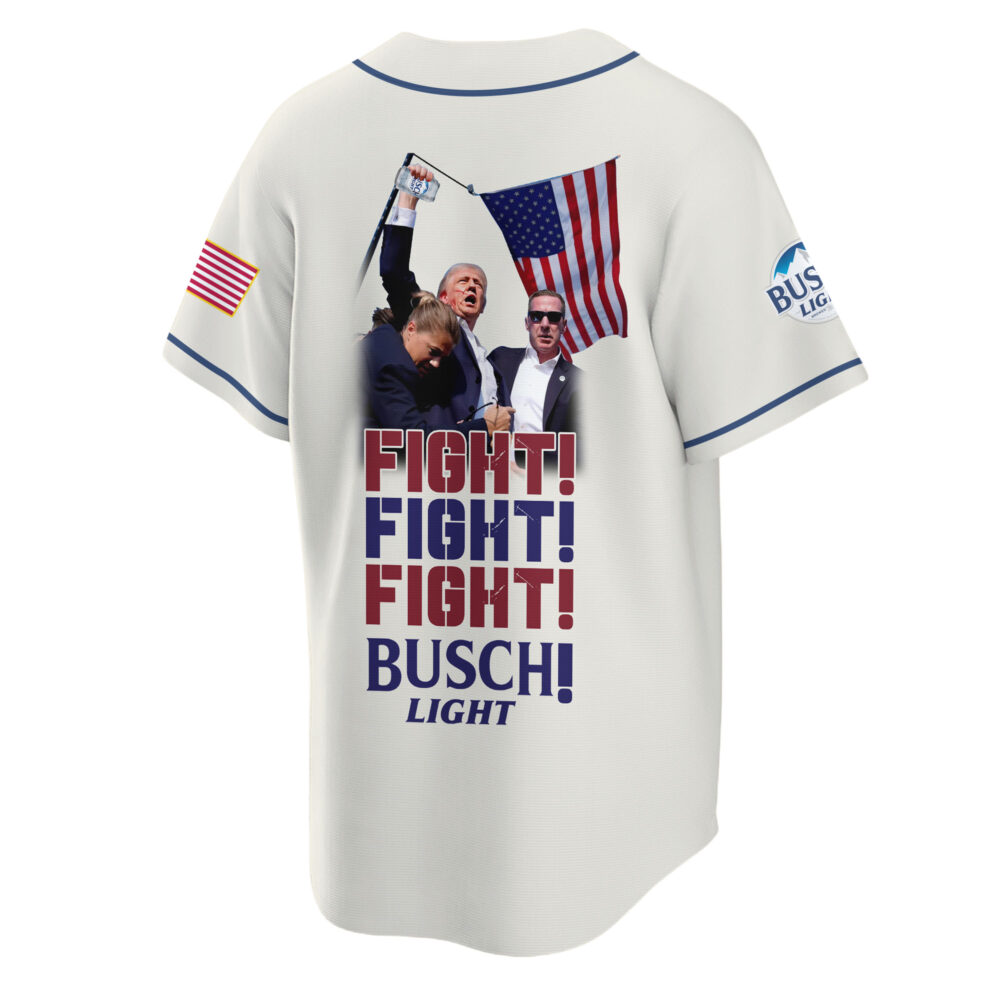 Personalized Trump Fight Fight Fight Busch Light Baseball Jersey Personalized Trump Fight Fight Fight Busch Light Baseball Jersey