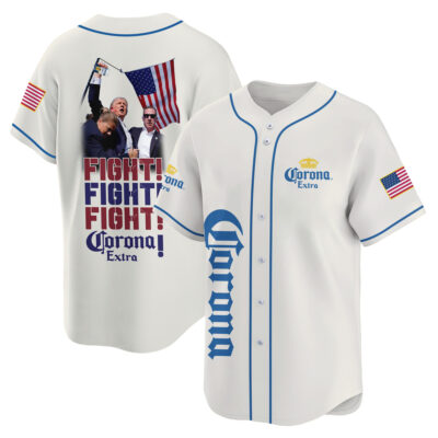 Personalized Trump Fight Fight Fight Corona Extra Baseball Jersey