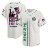Personalized Trump Fight Fight Fight Heineken Baseball Jersey