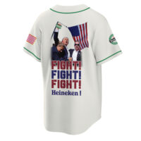 Personalized Trump Fight Fight Fight Heineken Baseball Jersey