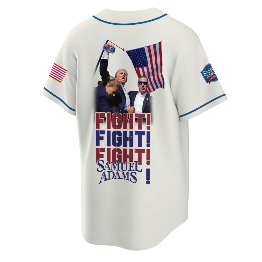 Personalized Trump Fight Fight Fight Samuel Adams Baseball Jersey Personalized Trump Fight Fight Fight Samuel Adams Baseball Jersey