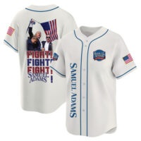 Personalized Trump Fight Fight Fight Samuel Adams Baseball Jersey