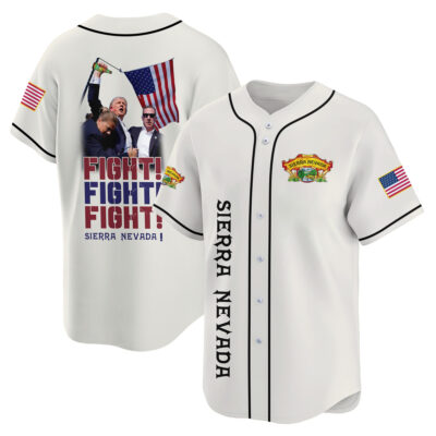 Personalized Trump Fight Fight Fight Sierra Nevada Baseball Jersey