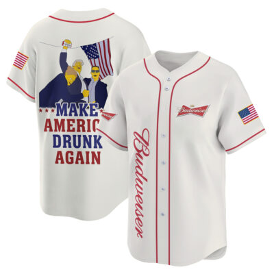 Personalized Trump Make American Drunk Budweiser Again Baseball Jersey