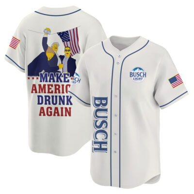 Personalized Trump Make American Drunk Busch Light Again Baseball Jersey