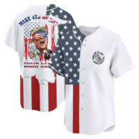 Personalized White Claw Donald Trump Independence Day Baseball Jersey