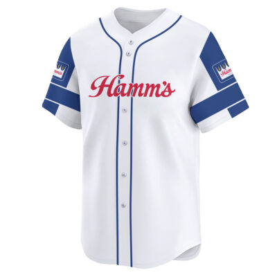 Personalized White Hamm’s Beer Baseball Jersey