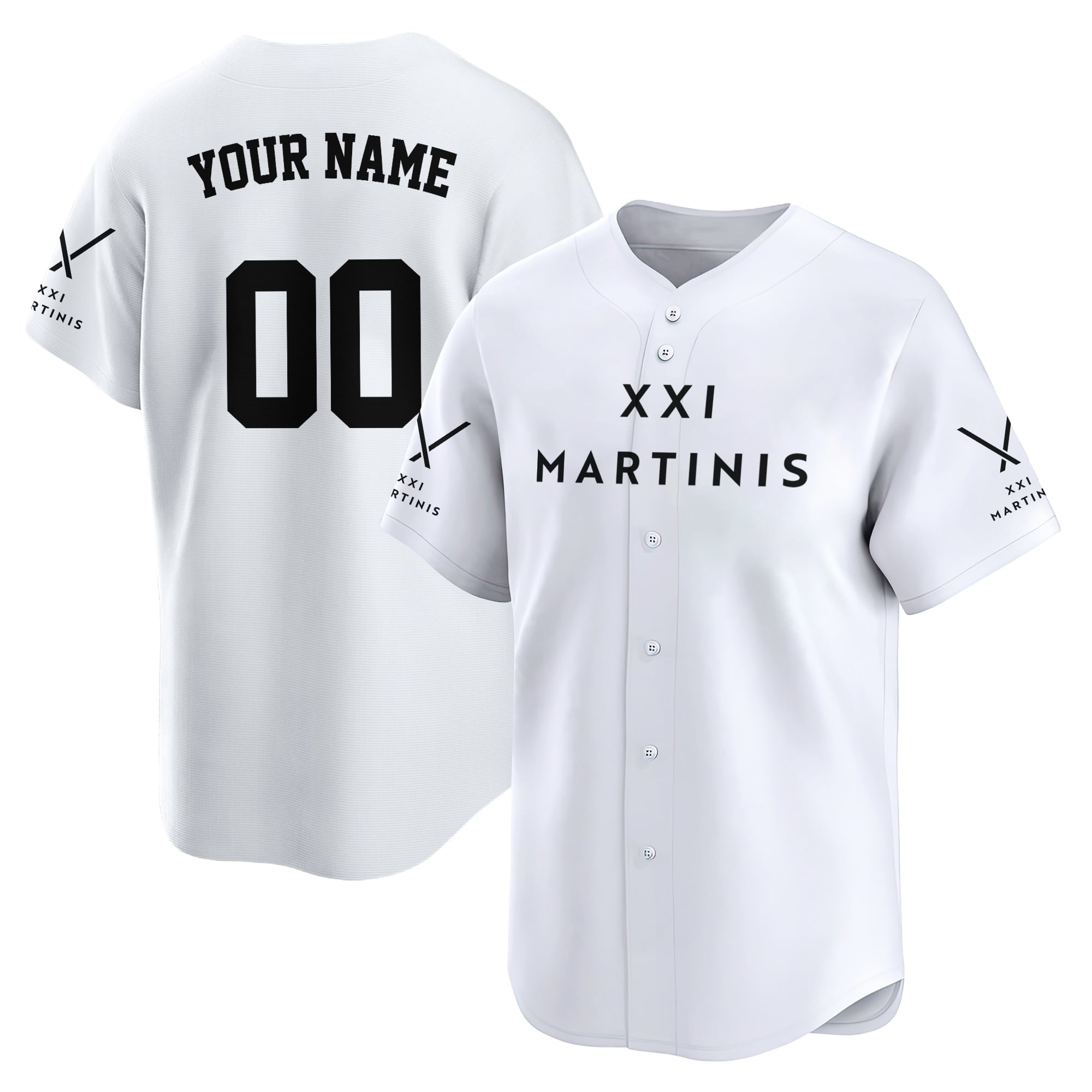 Personalized XXI Martinis Baseball Jerseys