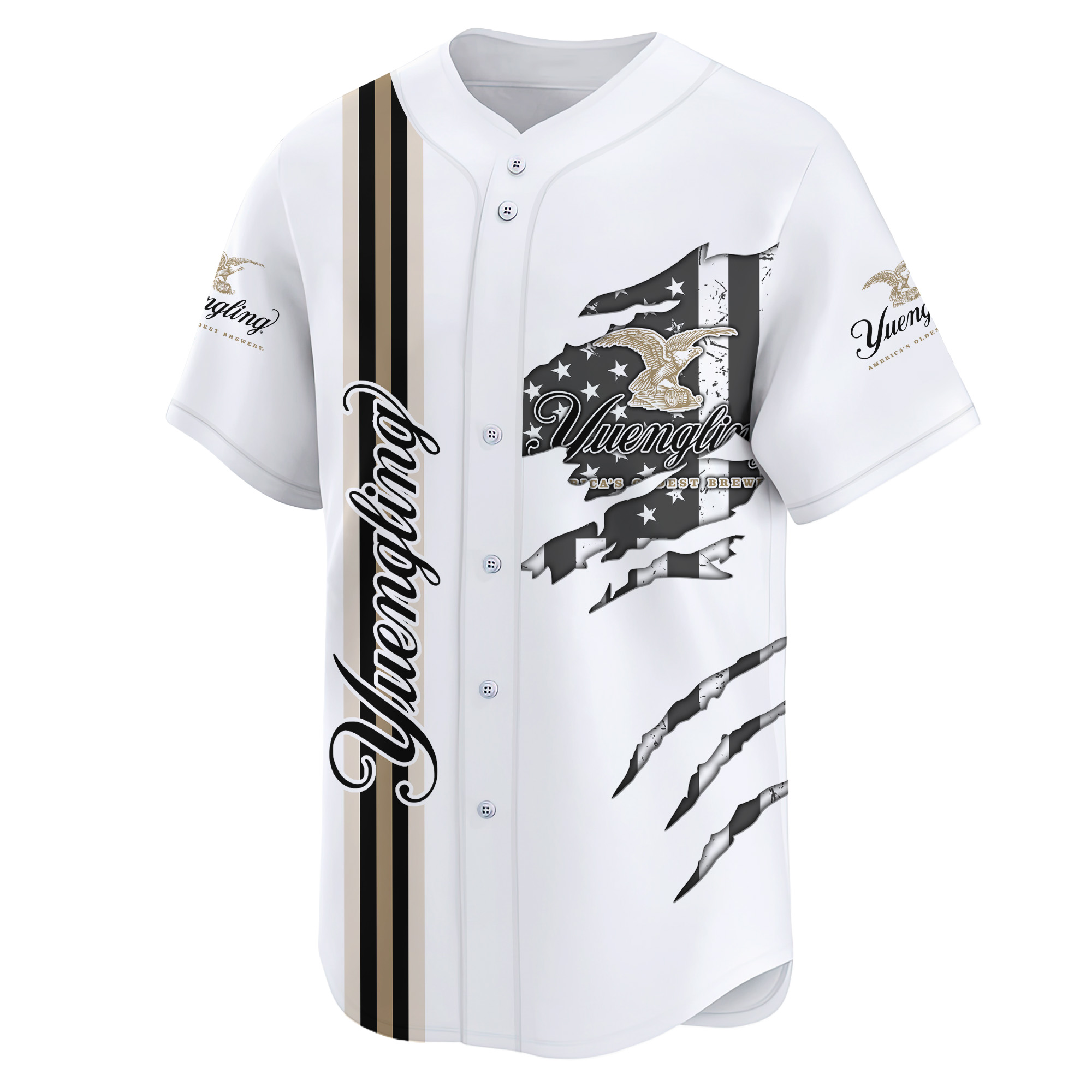 Personalized Yuengling Claw Scratches Baseball Jersey